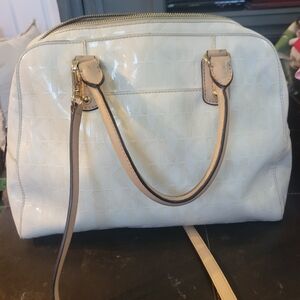 Michael Kors Glossy Cream Satchel